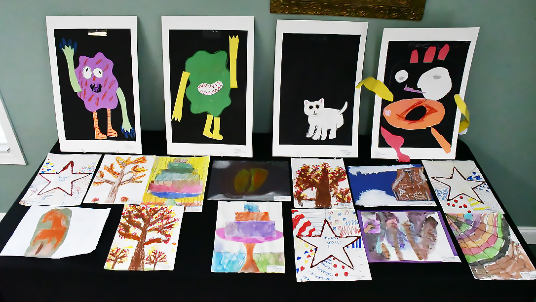 Some of the second grade artwork.