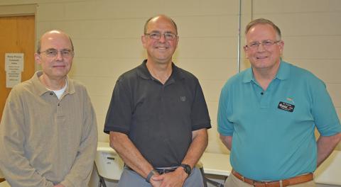 The Marion/Winston Community Action Agency discuss plans to merge with the Community Action Partnership of North Alabama. Shown from left are David McNutt, board chair person of MWCAA; Jeff Fleming, executive director of MWCAA and Tim Thrasher, CEO of CAPNA.