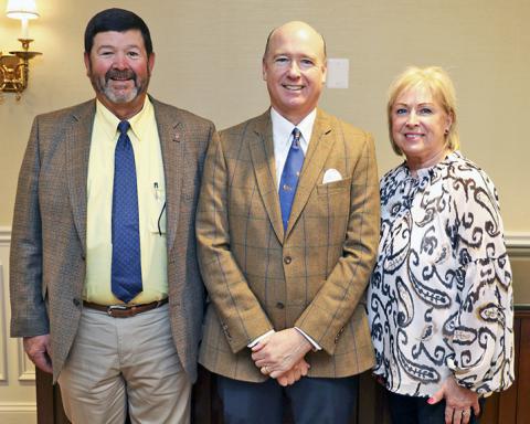 Winston County Farmers Federation President Darrell Lee, left, and his wife, Linda, were among 150 Alabama farmers who visited Washington, D.C., March 4-7 to discuss their concerns with lawmakers.  Shown with the Lees are U.S. Representative Robert Aderholt (R-Haleyville).