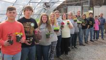 Pictured, left to right: Kaseon Knight, Johnny Lane, Katey Rawls, Jessie Thrasher, Julia Bonner, Jessica Adams, Carissa Whitten, Katelyn Blalock, Joshua Handley, Tyler Wilson, Christopher Vicente, Sunshine Glanze and Caleb Beason.