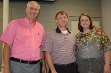 From left, Haleyville Board of Education Vice President Steve Stott, President Barry Burleson and Superintendent Dr. Holly Sutherland.